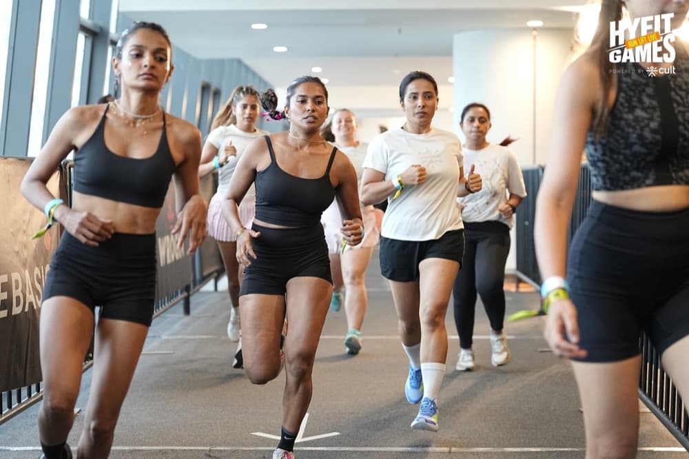 Open category athletes running